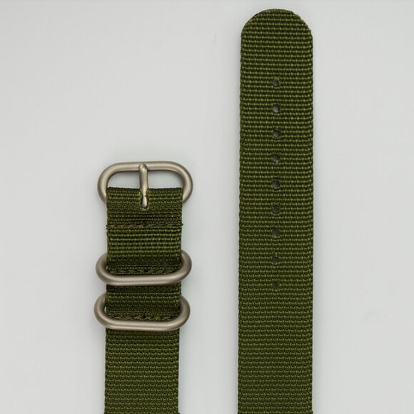 Hadley-Roma 22mm Green Color Men's Nylon Watch Strap/Band, MS4401 - Picture 1 of 1